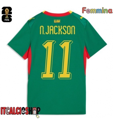 Senegal Nicolas Jackson #11 Seconda Maglia Femmina Mondiali 2026 Manica Corta